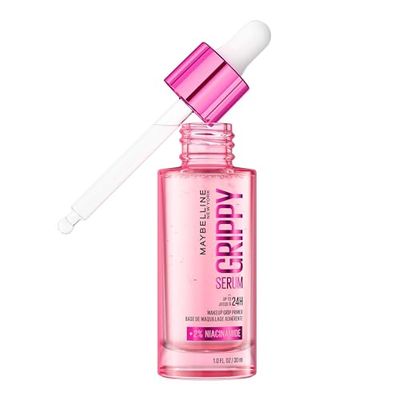 Maybelline Grippy Serum Makeup Primer, instantly plumps & hydrates skin, extends makeup up-to 24H, +2% niacinamide, Water-based formula, suitable for all skin types (30ml)