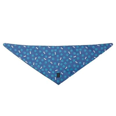 TOTTO Bandana pour Chien, Taille XL, Double Face avec Impression différente, Accessoires pour Chiens, fabriqué en 100% Polyester, résistant et Durable, Facile à Nettoyer, imprimé Empreintes et os