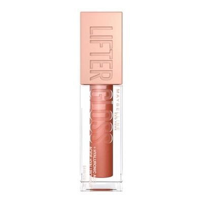 Maybelline Lifter Gloss Bronceado Brillo de labios, fórmula de hidratación duradera con ácido hialurónico, antiadherente, cobre 017