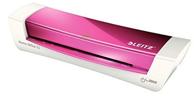 Leitz 73681023 iLam A4 Laminator, Ideal for Home Office, Wow - Metallic Pink