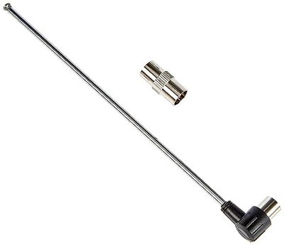FeinTech TZA00800 FM Telescopische Antenne met IEC-stekker Adapter FM DAB DVB-T