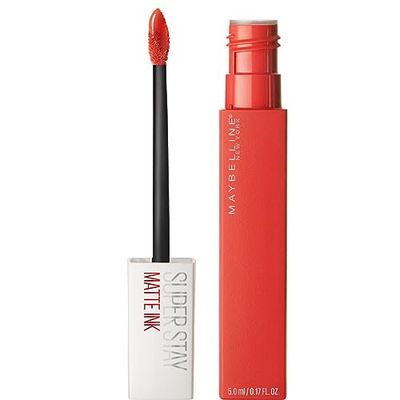 Maybelline Superstay Matte Ink Longlasting Liquid, Orange Red Lipstick, Up to 12 Hour Wear, Non Drying, 25 Heroine