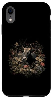 Cow Among Wildflowers Pastoral Scene Case for iPhone XR