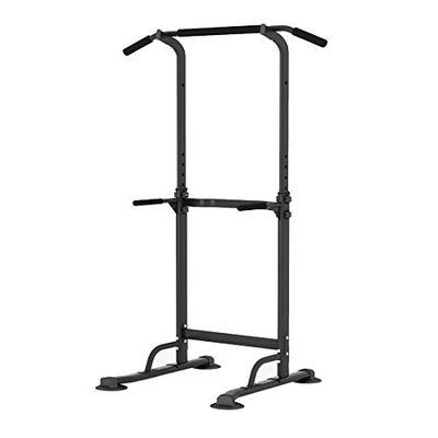 sogesfurniture in hoogte verstelbaar power tower-station met optrekstang en dipstation voor krachttraining, buikoefeningstrainingen, BHEU-PSBB005