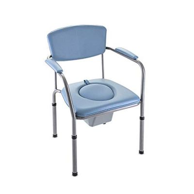 Chaise avec toilettes pour chambre, réglable en hauteur.