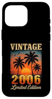 Vintage 2006 Limited Edition Retro Palm 19 Year Old Birthday Case for iPhone 16 Pro Max