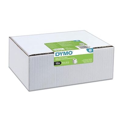 DYMO LW grandes étiquettes d'adresse autocollantes authentiques | 36 mm x 89 mm | 12 rouleaux de 130 étiquettes faciles à décoller (1 560 étiquettes) | pour les étiqueteuses LabelWriter