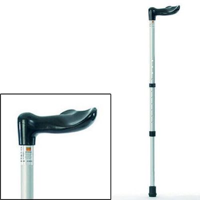 NRS Healthcare Aluminium Lightweight Height Adjustable (670-925mm) Coopers Comfy Grip Walking Stick, Left Handed