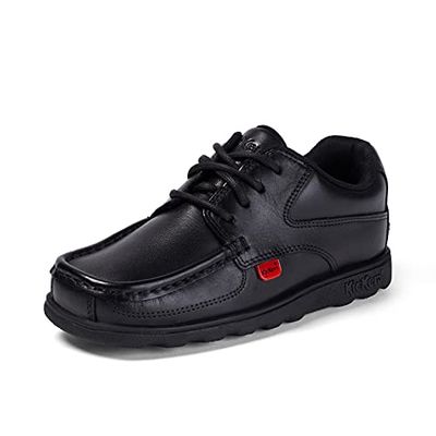 Kickers Fragma15 Lace MTO Lthr Jm Sapatos de cordões Derby para crianças, Preto, 34 UE