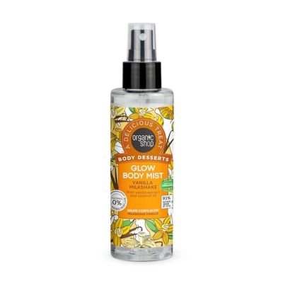 Organic Shop Body Desserts Glow Body Mist Vanilla Milkshake, 200 ml