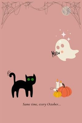 Same Time, Every October: 6"x9" Halloween notebook with 180 thick blank pages for spooky scribbles and journaling