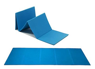 Vikbar Fitness Madrass 175 * 50 cm Blå Inomhus Utomhus För Gym eller Hem