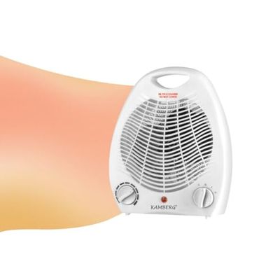 Kamberg - Badkamerventilatorkachel - Ventilatorverwarming - Laag verbruik - Stil - 2000 W - Wit