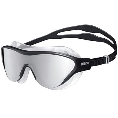 Arena The One Mask Swim Goggles for Men and Women, Silver/Black, Mirror Lens