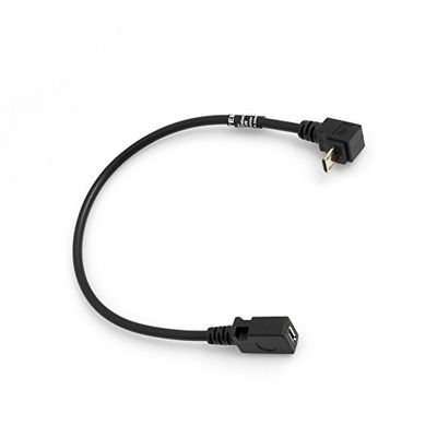 SYSTEM-S Micro USB 90 ° Grados de ángulo de Velocidad a Micro USB Cable Adaptador Cable de Datos Cable de Carga garantía 27 cm