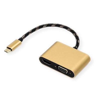 ROLINE Gold displayadapter USB typ C – VGA HDMI