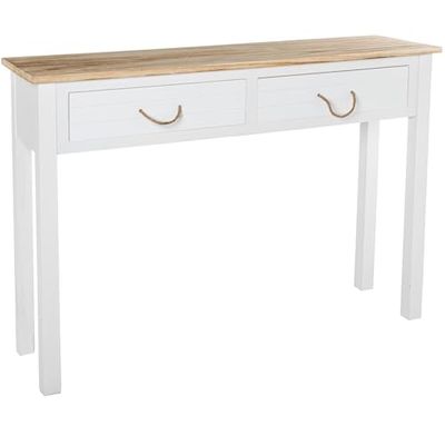DRW Tavolo, Legno MDF, Bianco, 110x30x81 cm