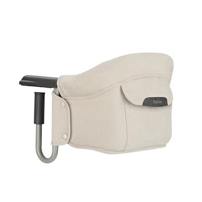 Inglesina Fast, Asiento de Mesa Plegable, Beige (Desert Beige), Fácil de Transportar, Lavable, Instalación Segura, Hasta 15 kg, 35 x 27 42 cm