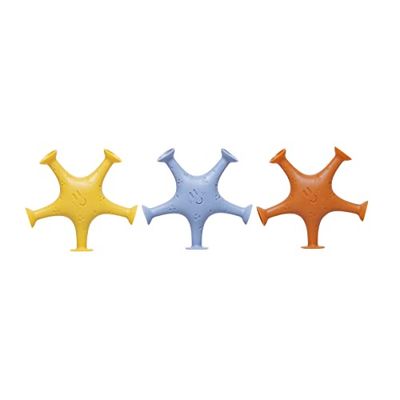 Ubbi Muted Color Starfish Stretch and Suction Toys, Baby Bath Accessory, Water Toys for Toddler Bath Time Play