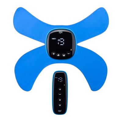Sensio Spa Wireless EMS & Heat Massager - Muscle Stimulation & Relaxation, 19 Intensity Levels & 6 Modes, Rechargeable, for Legs, Back, Shoulders, Abs – Includes Remote Control, Blue