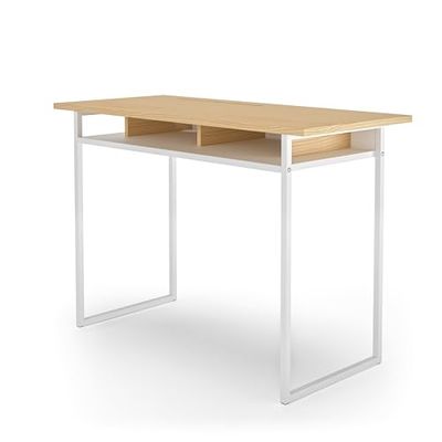 Symbiosis Bristol Bureau Chêne et métal blanc 110x50x76 cm