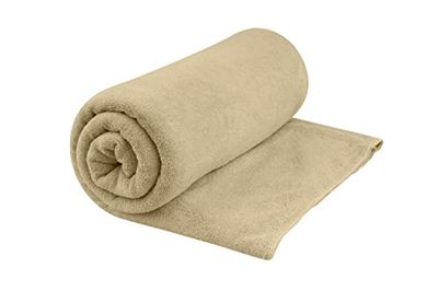 Sea to Summit - Tek Towel reishanddoek XL - strandhanddoek - zachte badstof - absorberend & sneldrogend - hanger & tas - camping, boottochten en fitness - 75 x 150 cm - Desert Brown - 445 g