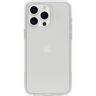 OtterBox iPhone 15 Pro MAX (alleen) Symmetry Clear Series Case - HELDER, ultrastrak, compatibel met draadloos opladen, verhoogde randen beschermen camera en scherm