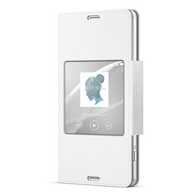 Sony Smart Style Cover Case Compatible with Xperia Z3 Compact Smartphone - White