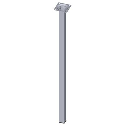 Element System 11101-00015, Pernas para móveis com base para aparafusar, tubo de aço quadrado