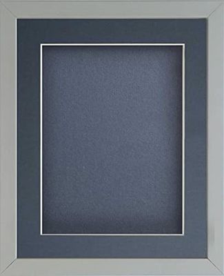Frame Company Radcliffe Grey 12x10 with Dark Blue BB and Dark Blue Mount for 9x7