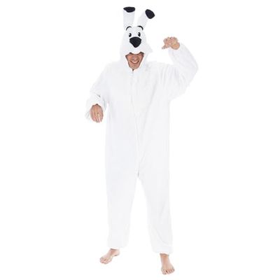 Chaks - Costume Idéfix, chien d'Astérix et Obélix, onesie avec capuche, déguisement pour carnaval et Comic Con