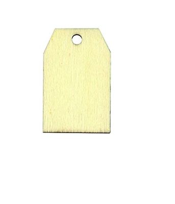 Artemio 14001359 Set de 6 Étiquettes Classique Bois Multicolore 3,5 x 1 x 5,5 cm