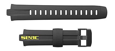 Seac Apnea Replacement Strap, vervangende band voor duik- en vrijduikcomputers, zilveren gesp