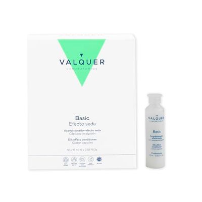 Valquer Profesional Acondicionador Reparador y Nutritivo con Seda Natural - Pack 12x15 ML, Tratamiento Capilar Profesional