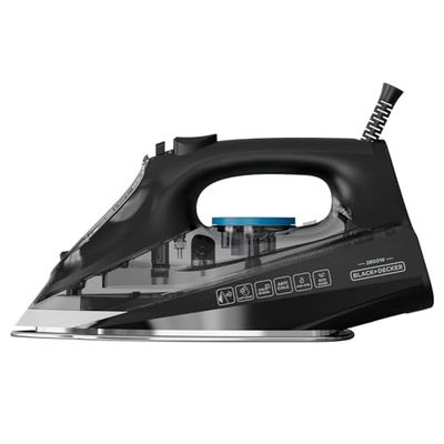Black+Decker - Stoomstrijkijzer BXIR2805E | 2600W | Krasbestendige Keramische Zool | Stoomstoot 170 g/min | 300ml Reservoir | Precisiepunt | Anti-Druppelsysteem | Anti-Kalk & Zelfreiniging