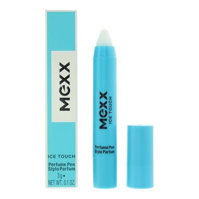 Mexx Ice Touch Woman Parfum to Go, fruktig blommig damdoft, fast parfym som penna, perfekt för resor, 3 g