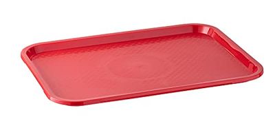 APS Fast Food dienblad, breukvast en vaatwasmachinebestendig dienblad, Made in Germany, 45 x 35,5 cm, hoogte 2 cm, rood