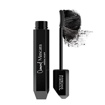 Physicians Formula, Mineral Wear Diamond Mascara, Zwarte Mascara voor Versterkend effect, met Glanzend Diamantstof, Wimperversterkende Peptiden, Verzachtend Mineraalwater en Voedende Vitamine E