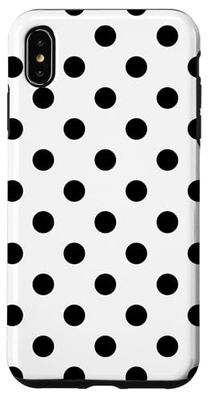 Polka Dot Pattern Black White, Women Girls Polka Dot Case Case for iPhone XS Max