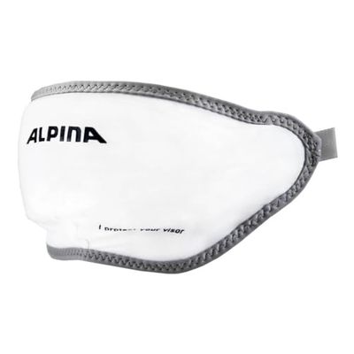 ALPINA Unisex - Adulti, HELMET VISOR COVER Protezione della visiera per i caschi da sci con visiera, white, One Size
