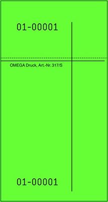 Omega bloque camareros presión, 7,5 x 14 cm, 2 x 100 hojas, verde