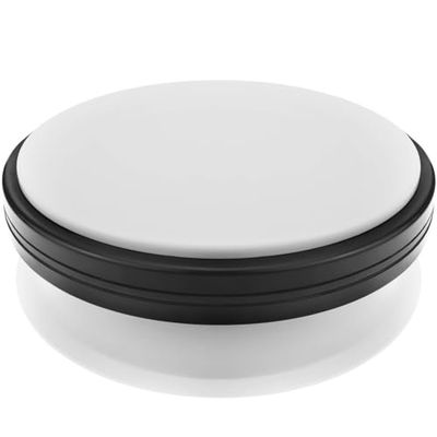 PrimeMatik - Base giratória elétrica de 15 cm. Plataforma rotativa de cor branca