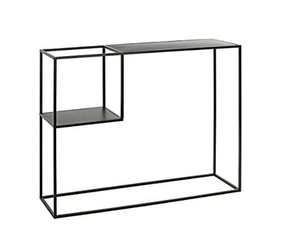 HAKU Möbel Console zwart, metaal - Maat: B 100 cm x H 80 cm x D 30 cm, Stijl: Modern