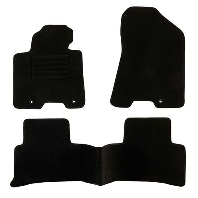DBS Car floor mat - custom made - 3 pieces - anti-slip - black carpet 900g/m² - Velours finish - range Star - steering wheel left - 1766196