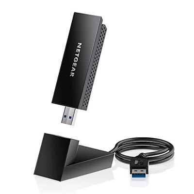 NETGEAR Nighthawk Clé USB (A8000), Adaptateur Ethernet WiFi 6E AXE3000, Dongle sans Fil pour Ordinateur Portable ou de Bureau. Jusqu’à 3 Gbit/s. Compatible PC Toutes générations