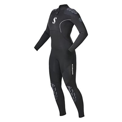 Scubapro EVERFLEX 3/2 STM WN XL-natuurlijk rubber, YULEX drukregelaar set voor duiken in koud water, uniseks, volwassenen, zwart