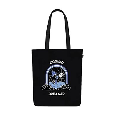 Eco Right Borsa Stoffa Shopper, Canvas Tote Bag, Borsa Donna, Borsa tote Tracolla organico cotone e tela con manici stampa, Borsa shopper riutilizzabile ecocompatibile lavabile