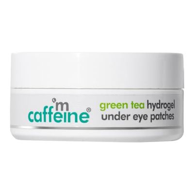 mCaffeine Green Tea Hydrogel Under Eye Patches - Reduces Dark Circles and Puffy Eyes - Antioxidant-Rich with Multi Peptides and Vitamin E - 1 pc