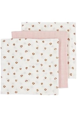 Meyco Baby Mini Panther mousseline doekjes, 3-delig (mousseline luiers, mousseline doekjes van 100% katoen, absorberend & sneldrogend, multifunctioneel), zacht roze