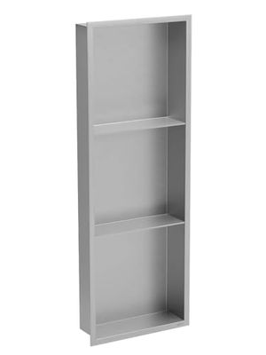 Mexen Étagère encastrable avec collerette et étagère 90x30 cm en Acier Inoxydable X-Wall-R - INOX - 1910903010S